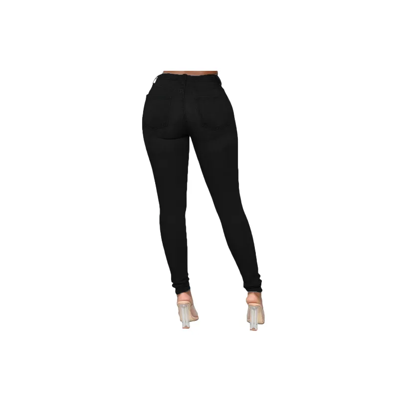 Casual Plain Jeans Women-3