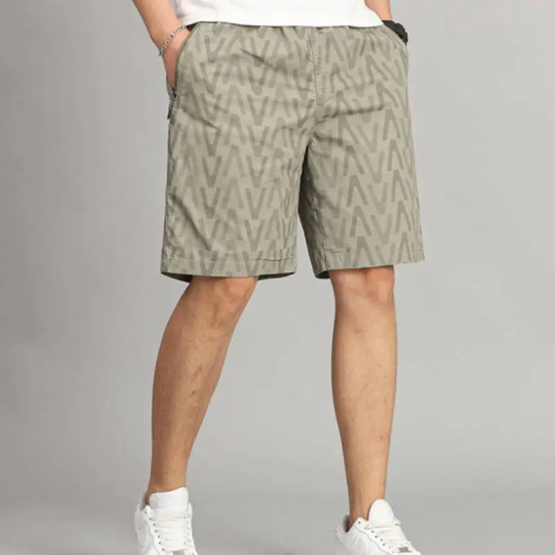 Loose Breathable Large Size Elastic Waist Pants-1