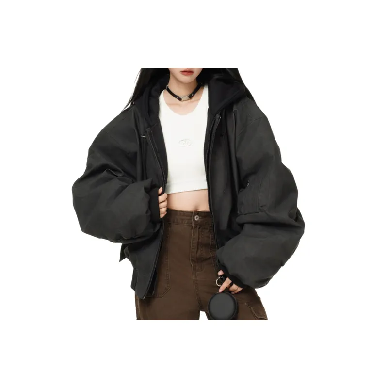 Retro Loose PU Quilted Jacket-8