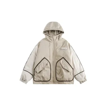 Retro Youth Campus Style Hooded Cotton padded Jacket