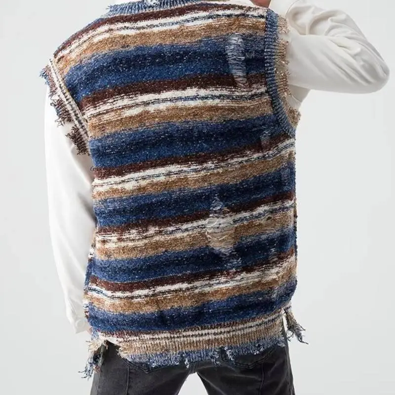 Retro Loose Cotton Blended Fabric Vest-9