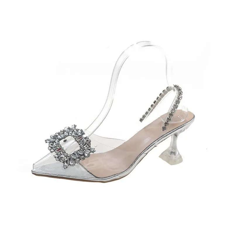 Fashionable Crystal Slide Sandals-3