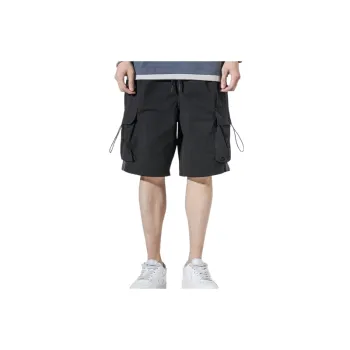 Trendy Loose Bamboo Fiber Cargo Shorts