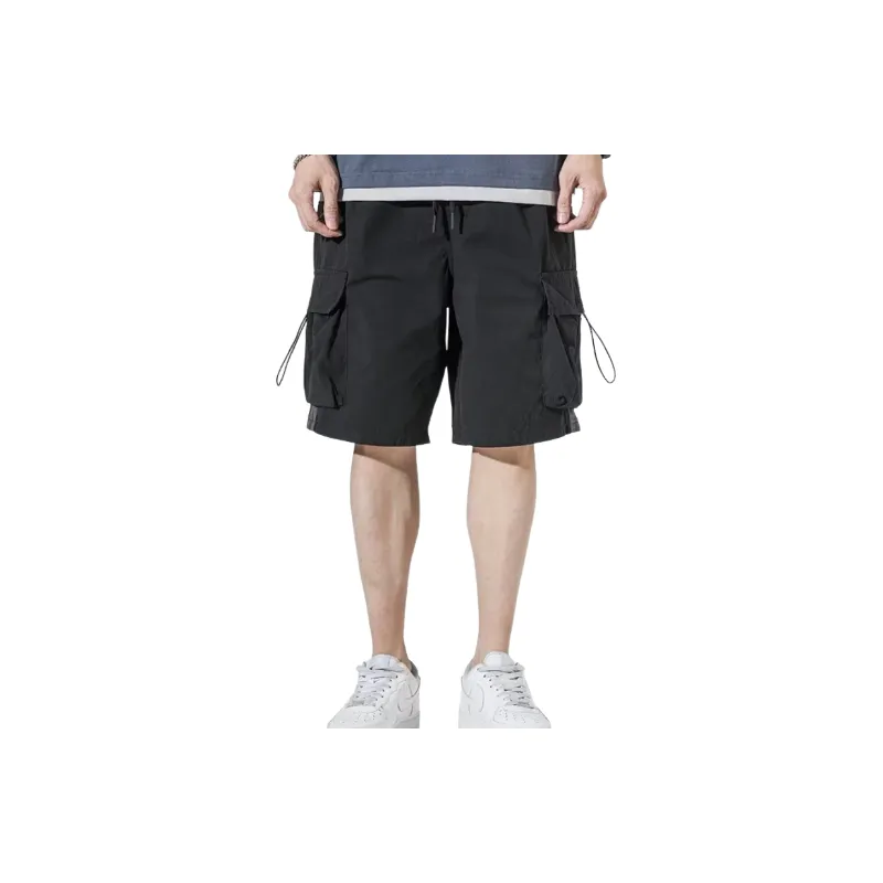 Trendy Loose Bamboo Fiber Cargo Shorts-2