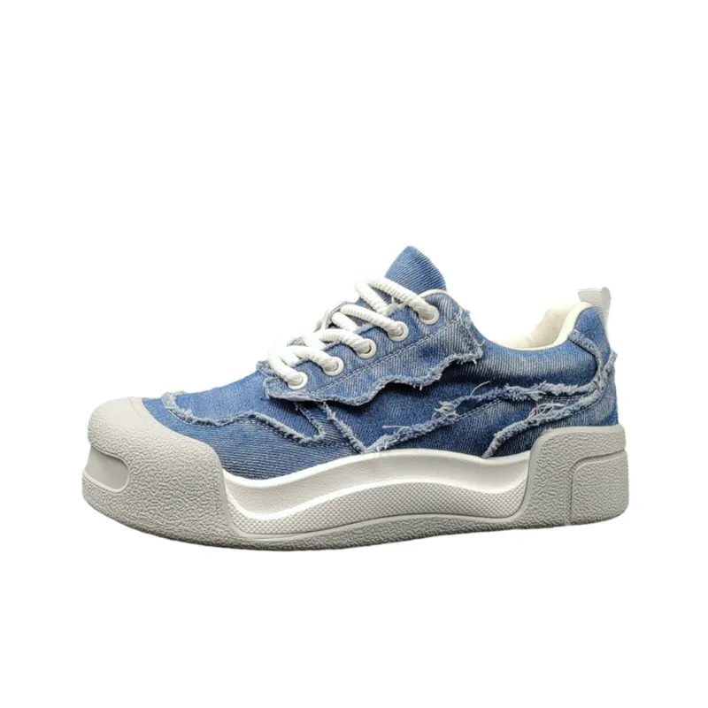 Retro Washed Denim Canvas Shoes-0