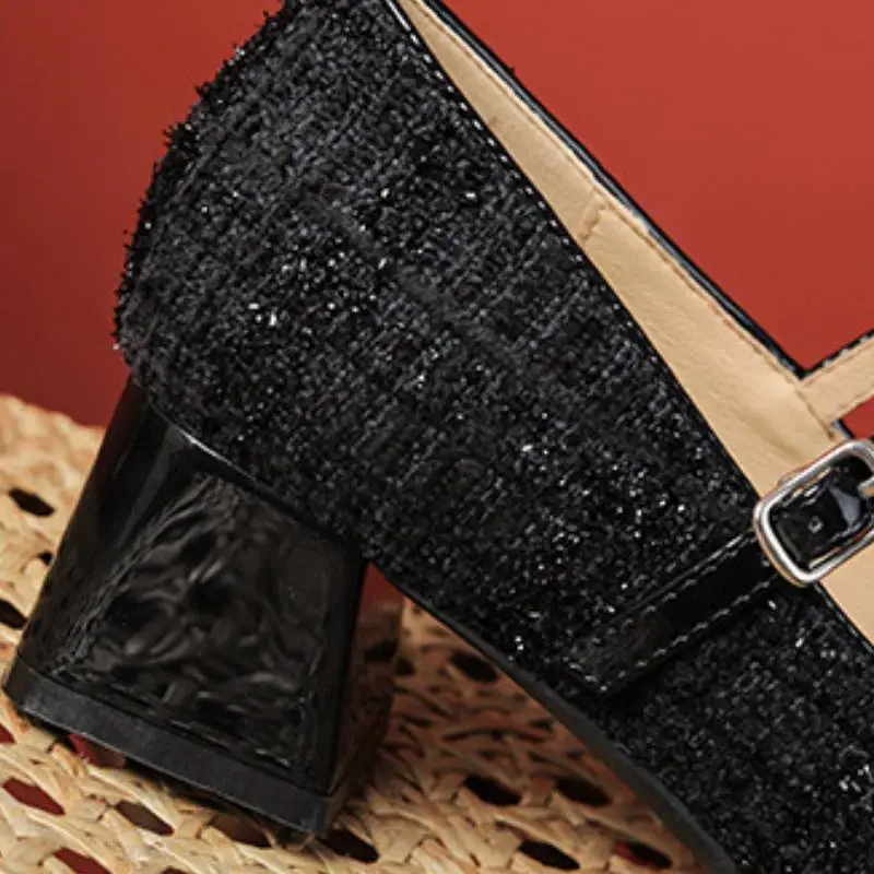 Elegant Rhinestone Mary Jane Shoes-9