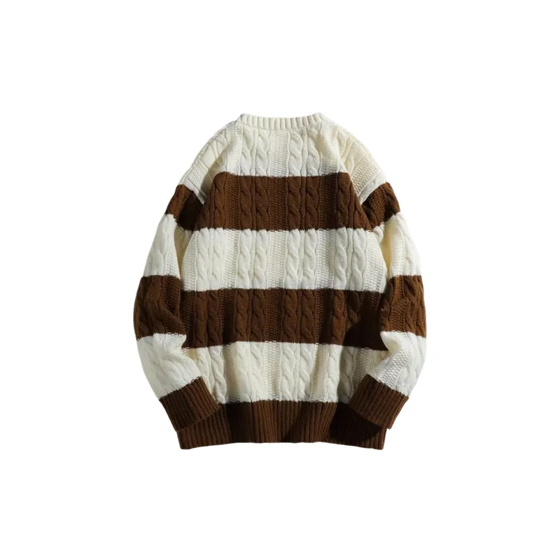 Casual Loose Cotton Blended Fabric Sweater-1