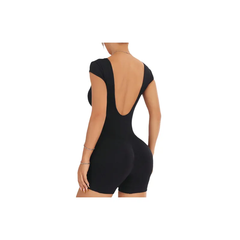 Casual Sporty Blended Synthetic Fabrics Bodysuit Women-1