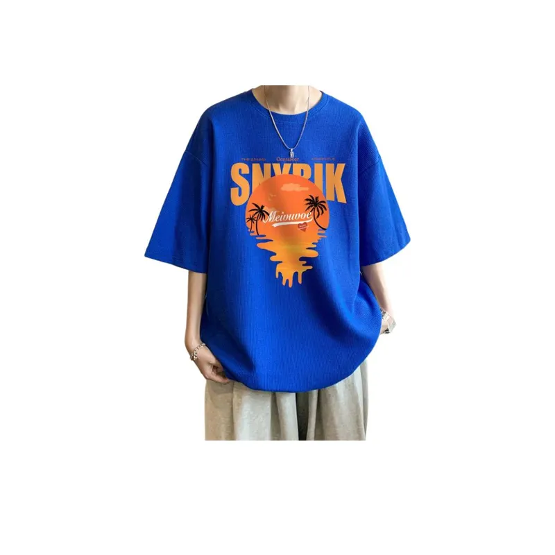 Sunset Print Large Size Half Sleeve T Shirt-2