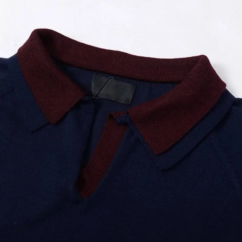 Retro Fake Two Piece Acrylic Fibres Sweatshirt-2