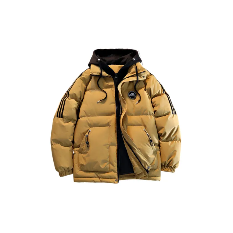 Casual Fake Two Pieced Polyester Quilted Jacket-10