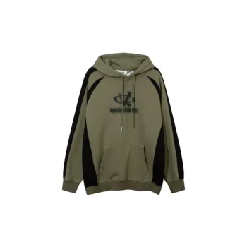Casual Color Block Loose Hoodie