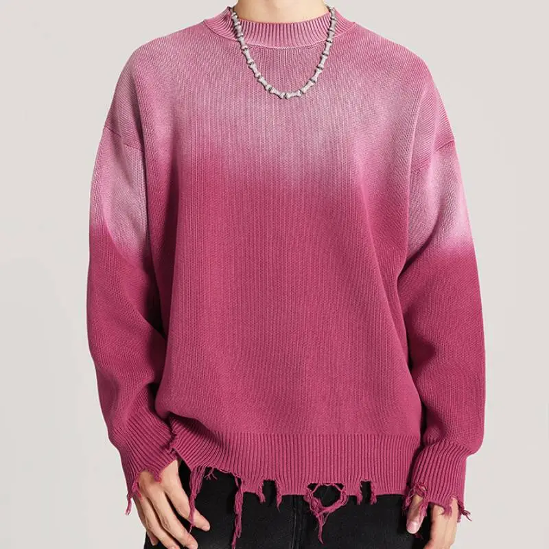 Retro Fashion Washed Sweater-9