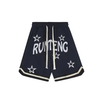 Retro Star Letter Printed Shorts