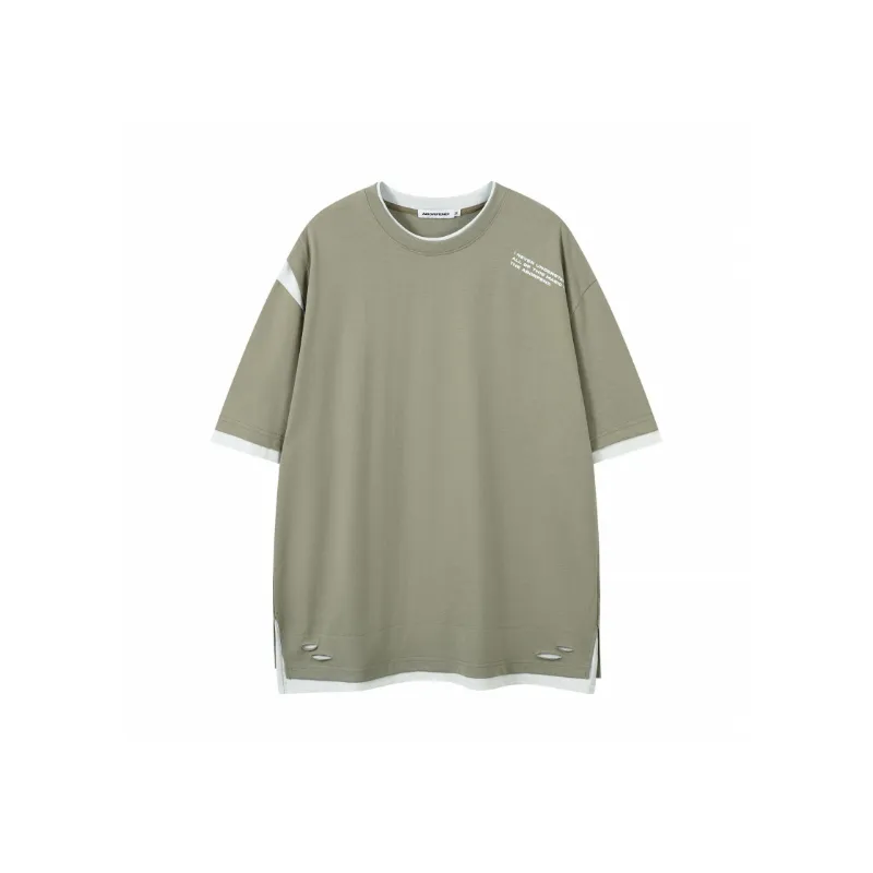 Retro Street Cotton Blended Fabric T Shirt Unisex-4