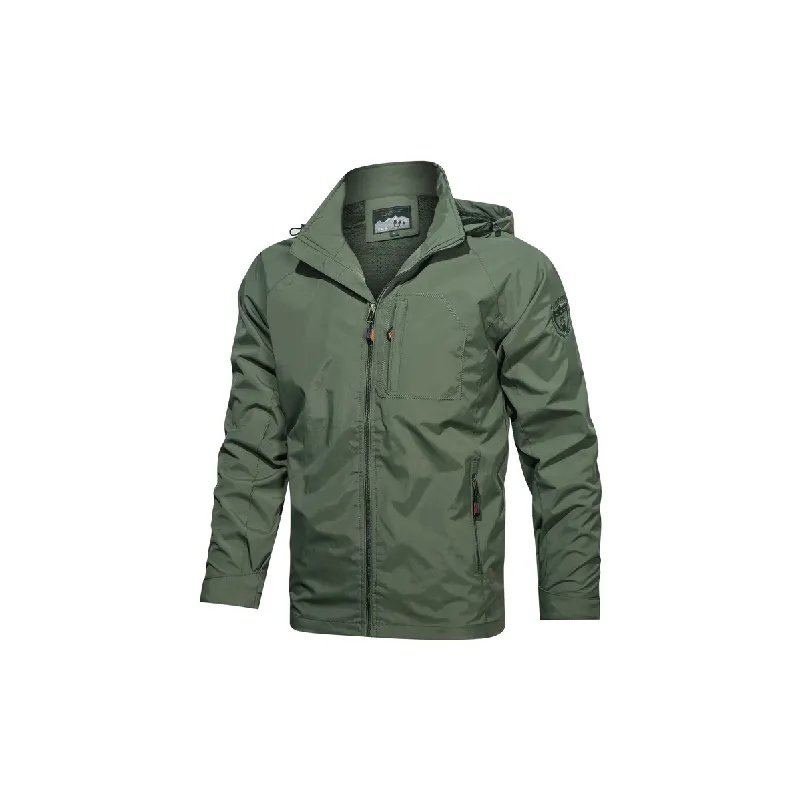 Simple Zipper Outdoor Jacket-5