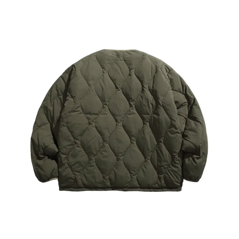 Casual Loose White Duck Down Jacket-1