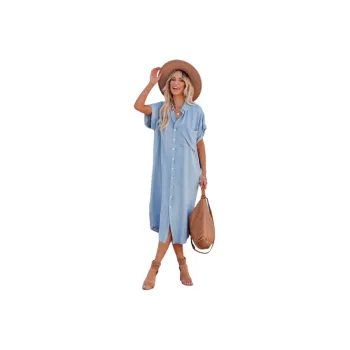Simple Denim Spandex Dress Women