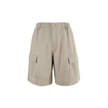 Simple Large Pockets 100% Cotton Casual Shorts