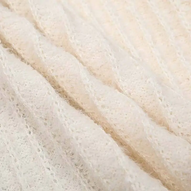 Fashionable Loose Blended Synthetic Fabrics Sweater-5