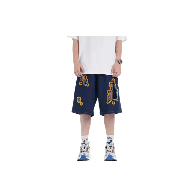 Casual Loose Denim Shorts-6
