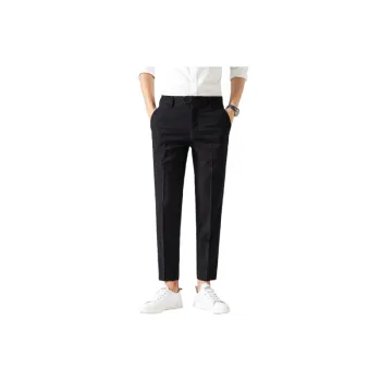 Fashionable Plaid Blended Synthetic Fabrics Suit Trousers