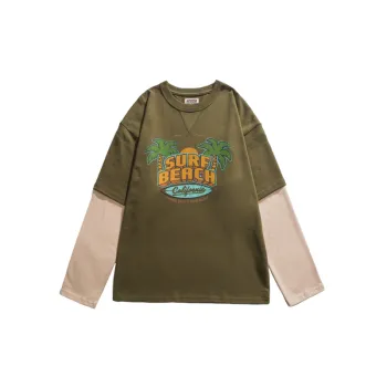 Pure Cotton Loose Long Sleeve T shirt