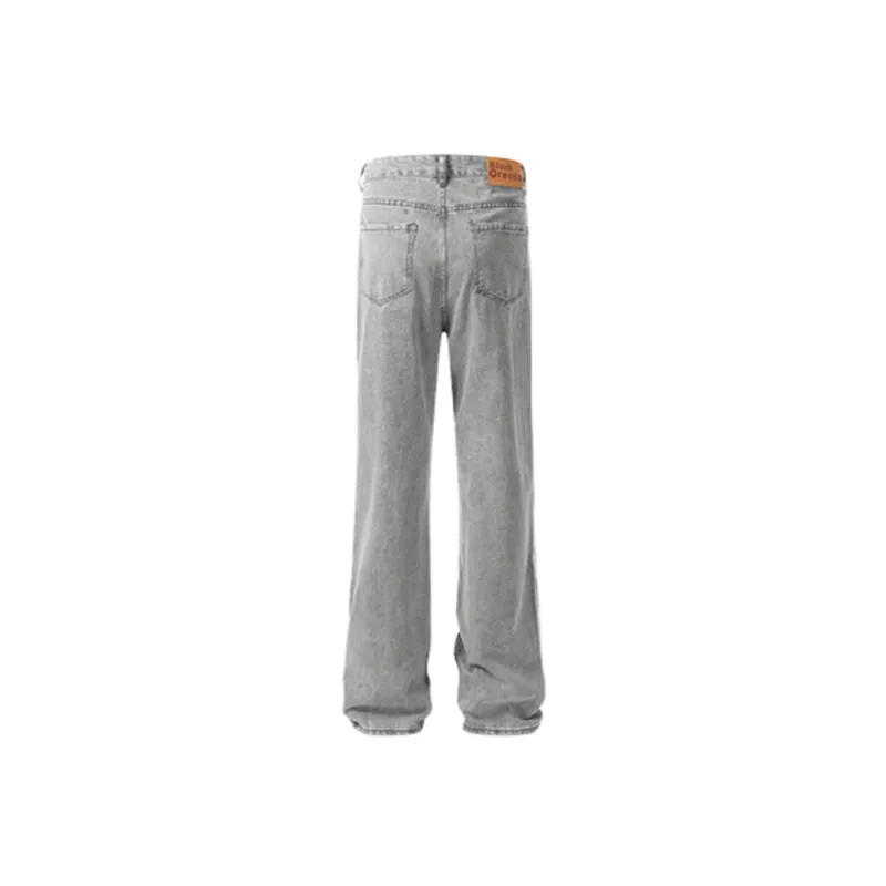 Trendy Sequined Retro Washed Jeans-1