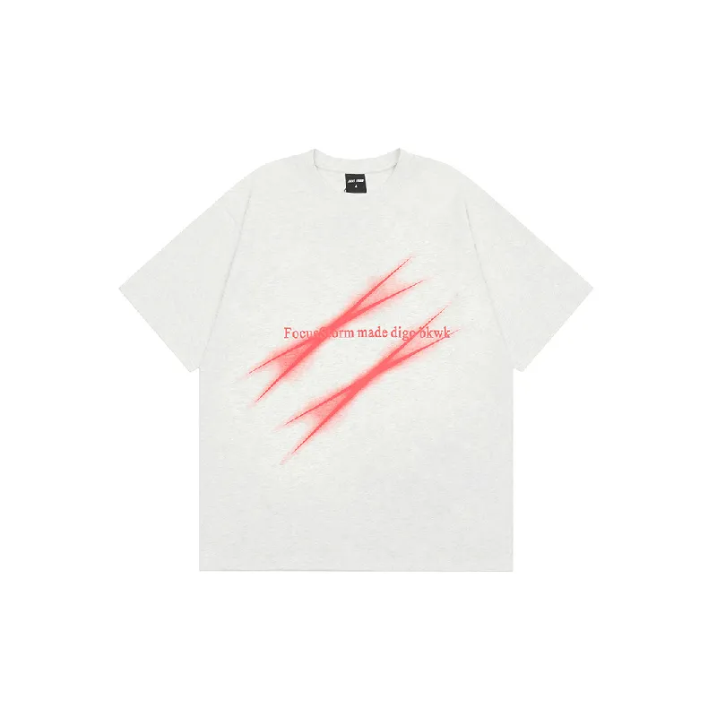 Fashion Letter 100% Cotton T Shirt-2