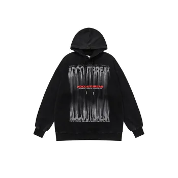 Distressed Washed Chopped Floral Hoodie