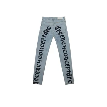 High Street Embroidered Jeans High Waist