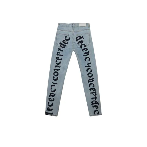 High Street Embroidered Jeans High Waist