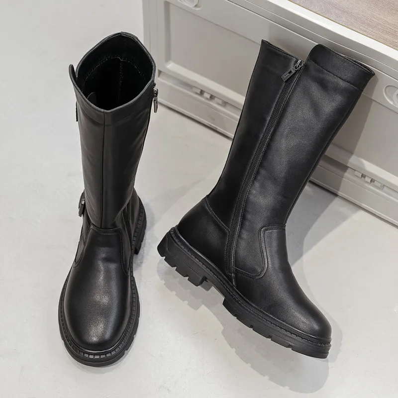 Simple Funky Knee High Boots-2