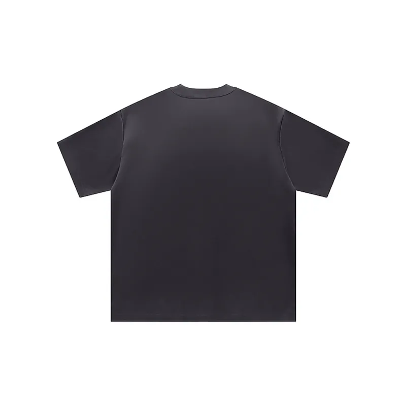 Retro Letter Embroidered Short Sleeved Shirt-1