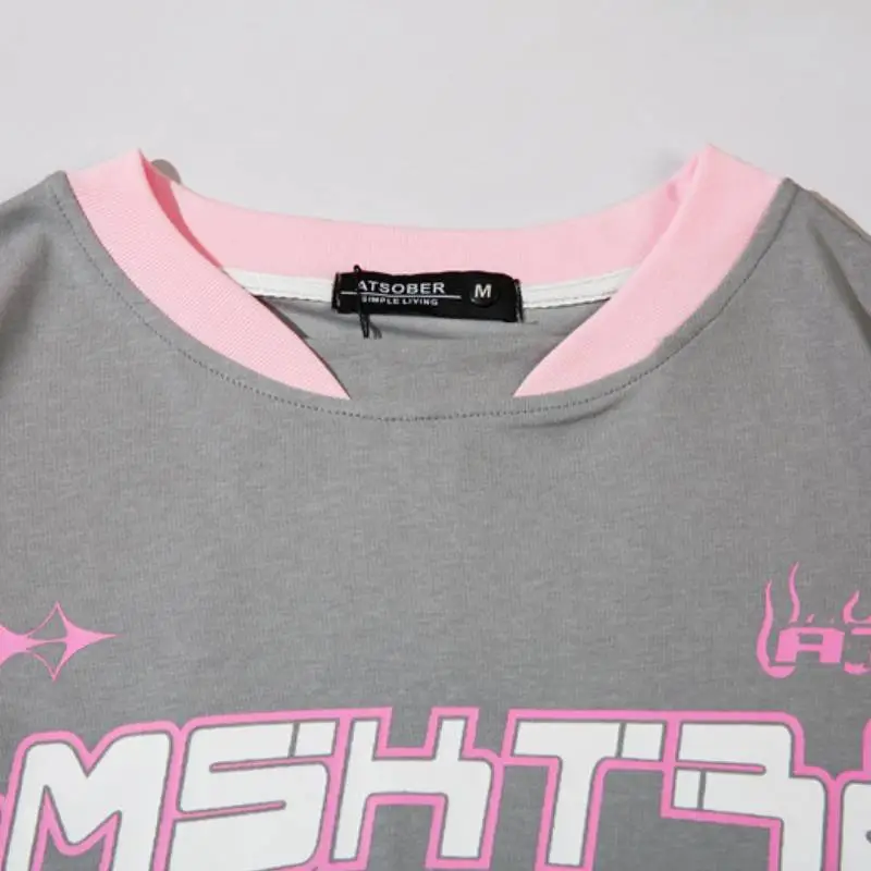 Street Loose Cotton Blended Fabric T Shirt Unisex-2