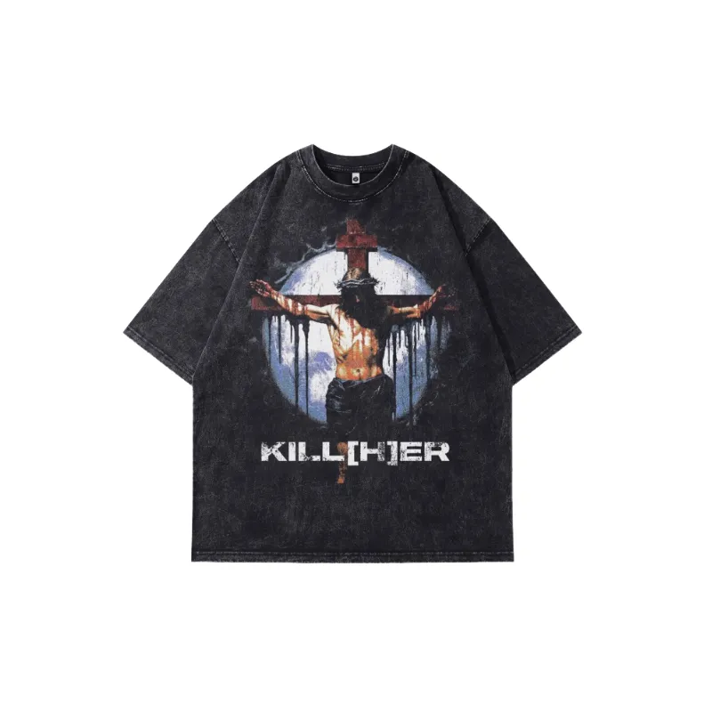 Street Retro 100% Cotton T Shirt-0
