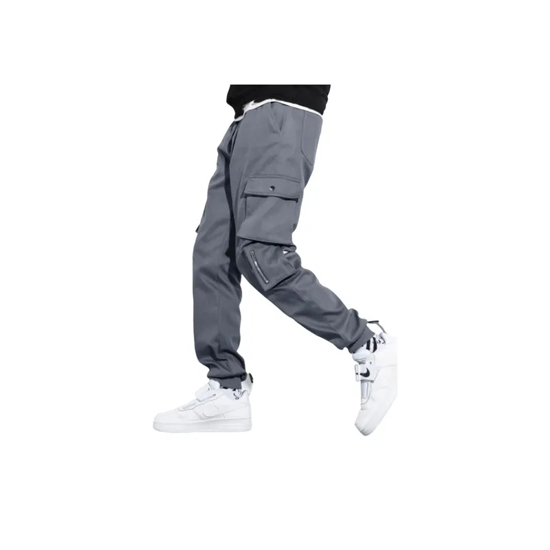 Multi pocket Large Size Casual Fleece Padded Warm Pants-10