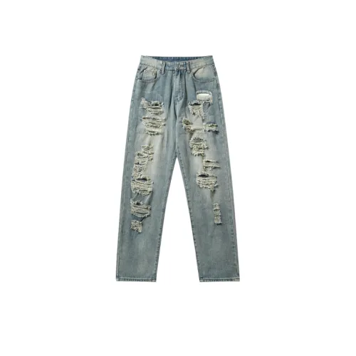 High Street Old Washed Ripped Jeans