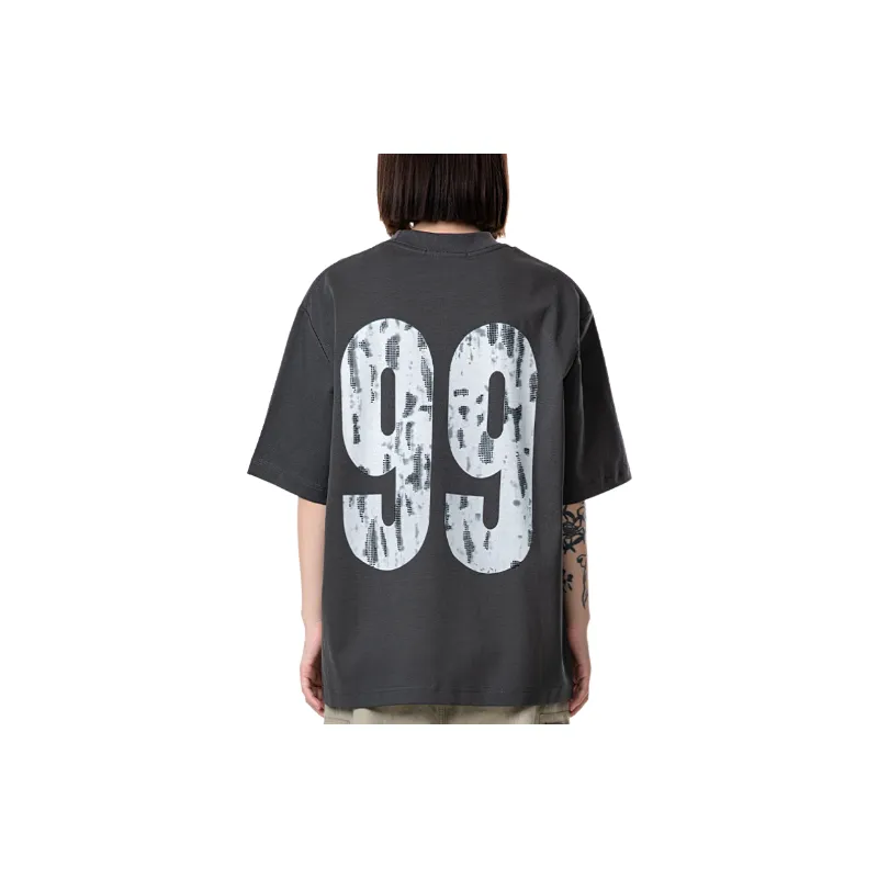 Street Loose Cotton Blended Fabric T Shirt-13