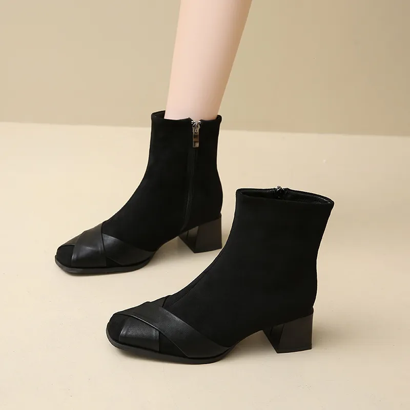 Fashionable Funky Ankle Boots-1