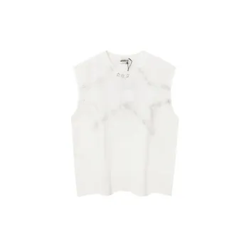 Pentagram Gradient Letters Printed Vest