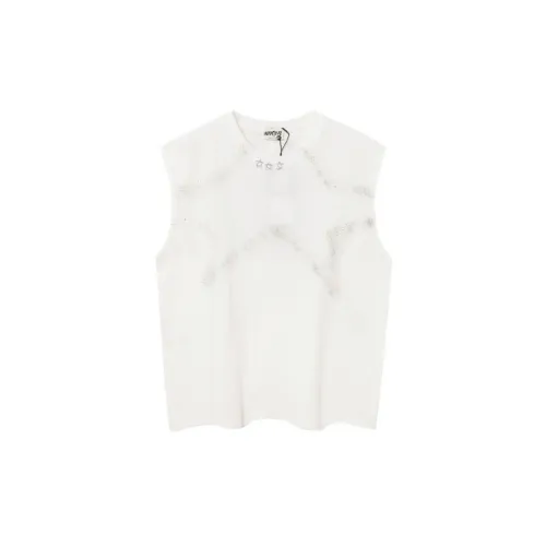 Pentagram Gradient Letters Printed Vest