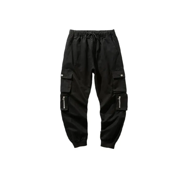 Multi pocket Large Size Casual Fleece Padded Warm Pants-0