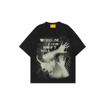Retro Old Print Tide Short Sleeved T Shirt