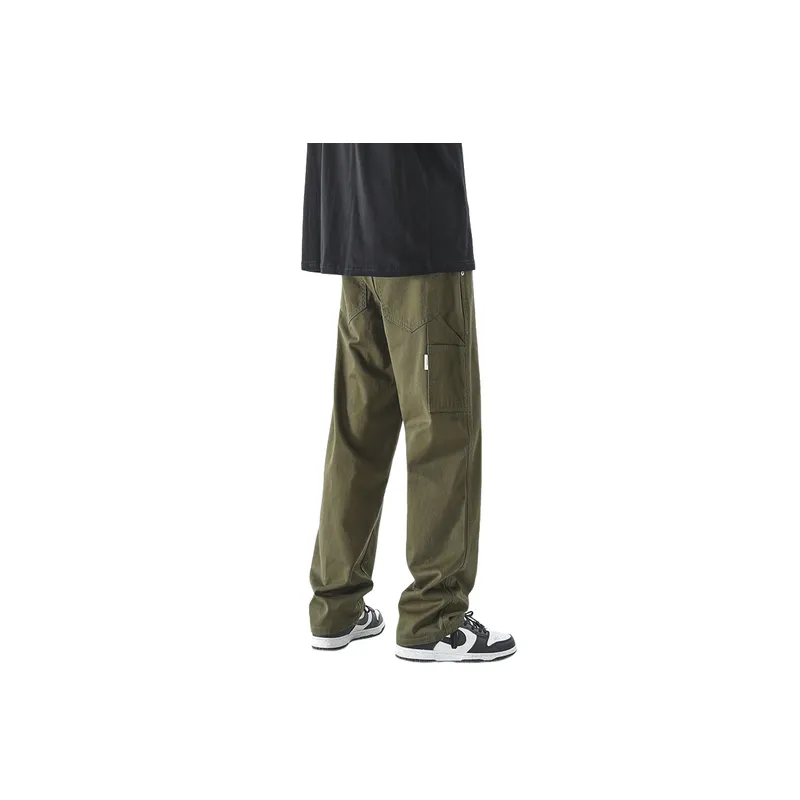 Retro Straight Leg Cotton Casual Pants-6