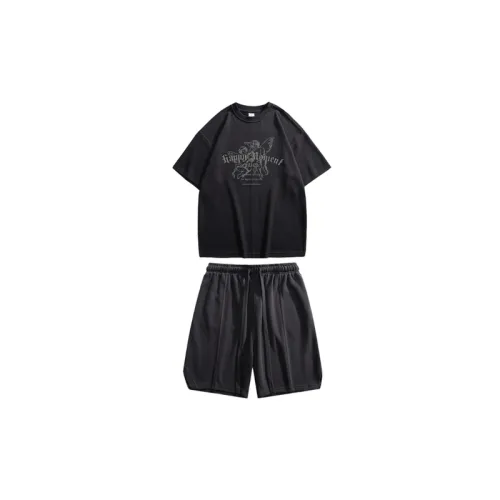 Versatile Short Sleeved T Shirt Couple Set