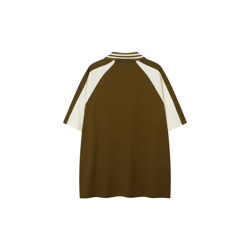 Trendy Brand Street Loose Polo Shirt-5