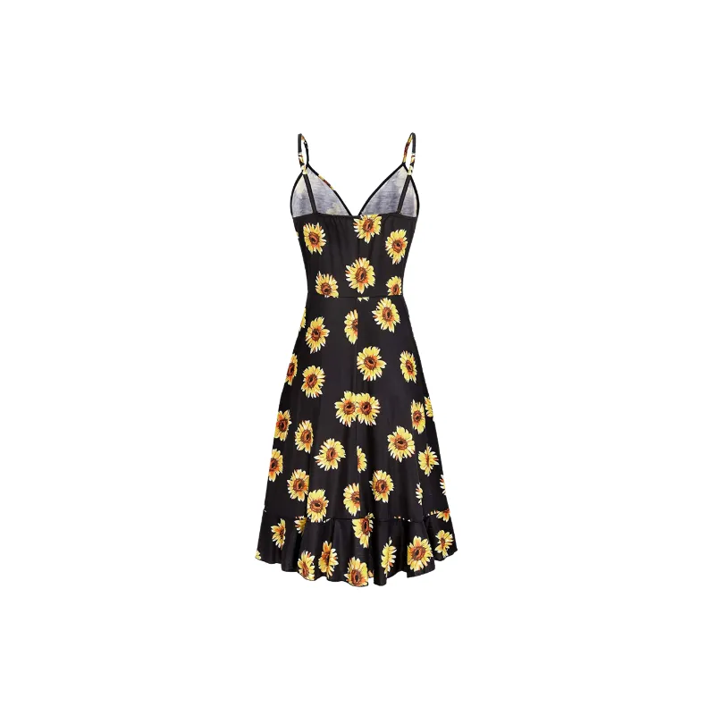 Casual Loose Cotton Slip Dress Women-1