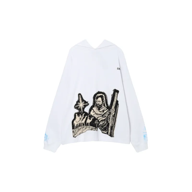 Oversize Loose Printed Pullover Hip Hop Dark Country Coat-0
