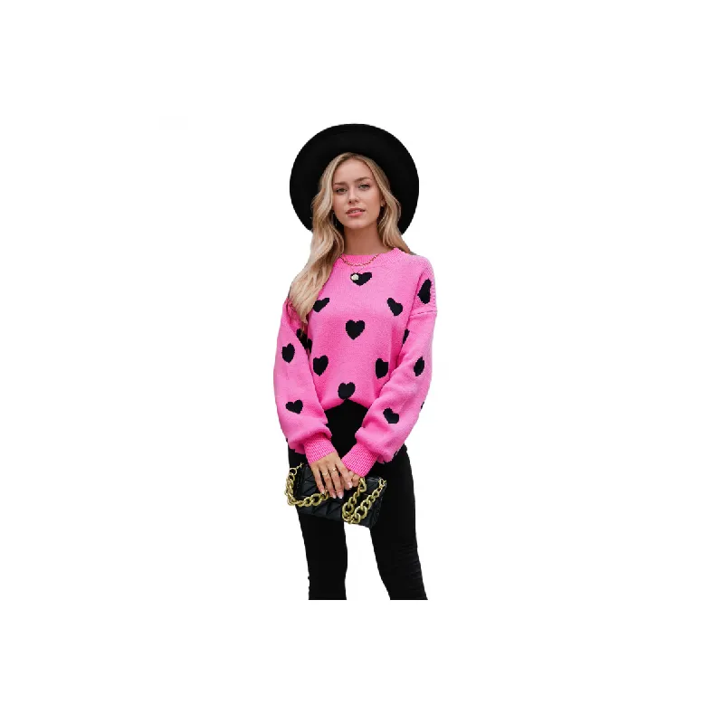 Casual Loose Knitted Fabric Sweater Women-4